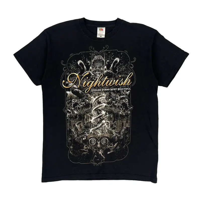 Nightwish Fruit Of The Loom Band T-Shirt - Large Black Cotton