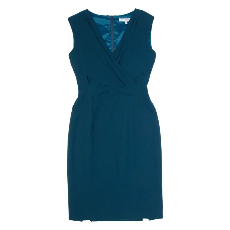 LK BENNETT Womens Pencil Dress Blue Sleeveless Knee Length UK 10