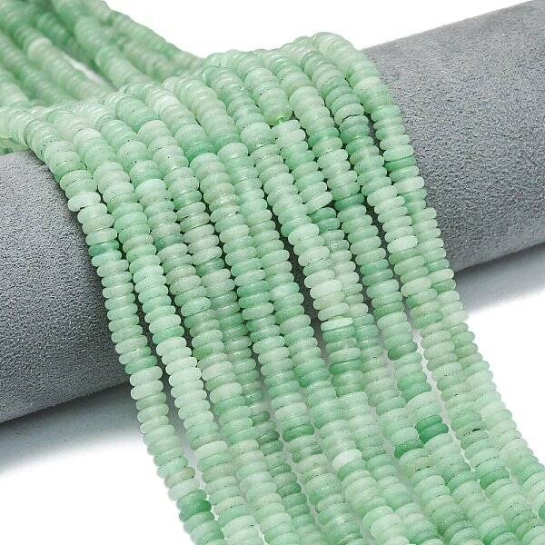 Frosted Natural Green Aventurine Beads Strands