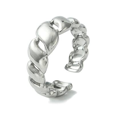 Non-Tarnish 304 Stainless Steel Open Cuff Ring