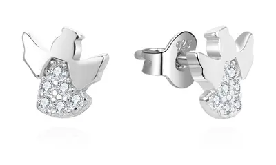 Beneto Delicate Silver Earrings Angels AGUP3346