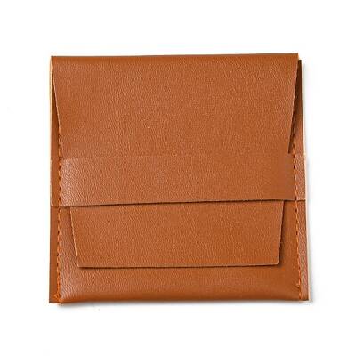 Square PU Leather Jewelry Flip Pouches