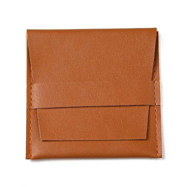 Square PU Leather Jewelry Flip Pouches
