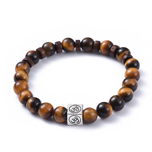 Natural Tiger Eye Stretch Bracelets