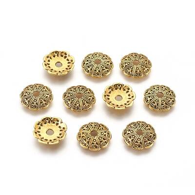 Tibetan Style Alloy Bead Caps