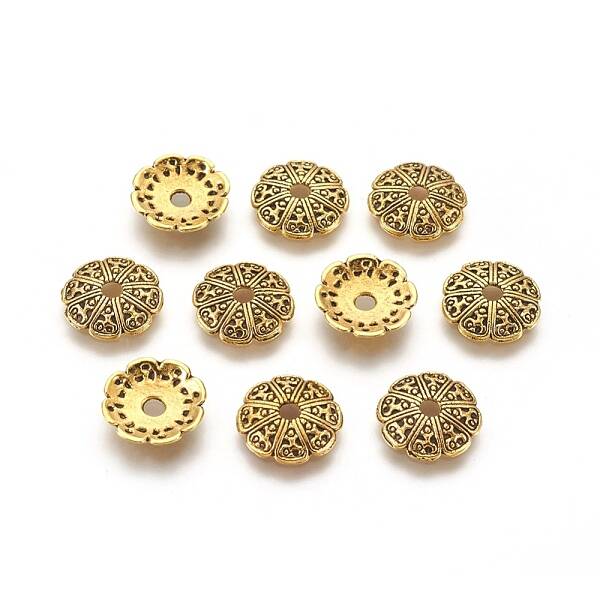 Tibetan Style Alloy Bead Caps