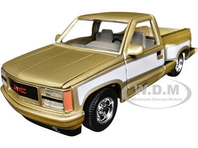 1992 GMC Sierra GT Pickup Truck Gold Metallic with White Sides \