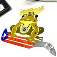 Sapo Concho con Pava y Machete - Vinyl Sticker (Car Decal)