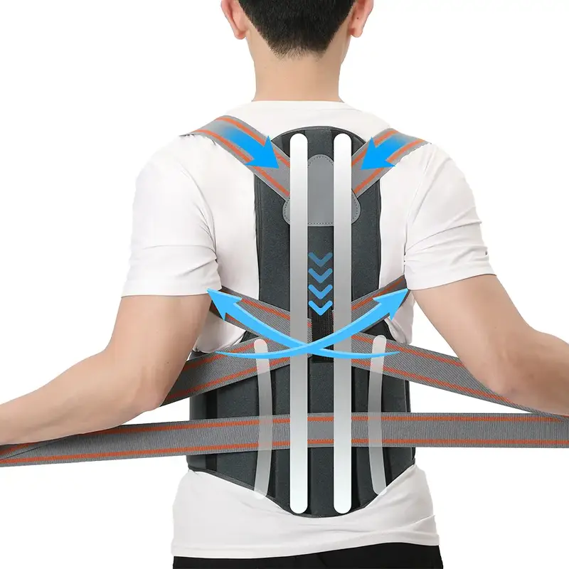 Back Brace Posture Corrector Women's Men's Casual Vest Support School Season Gift Shoulder Straightener Full Back Support & P...