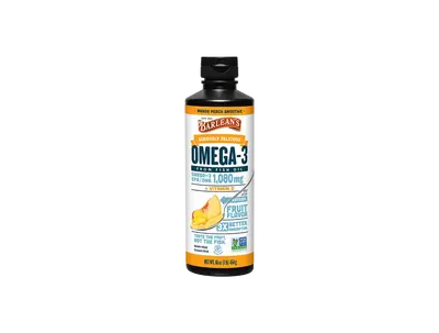 Barlean's Mango Peach Smoothie Fish Oil + Vitamin D3 Dietary Edible Dietary Edible Dietary Edible Healthcare Fitness Suppleme...