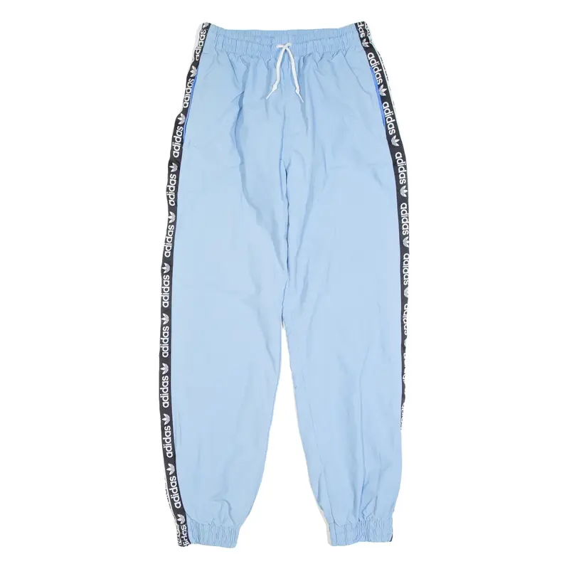 ADIDAS ORIGINALS Mens Track Pants Blue Nylon Tapered S W26 L27