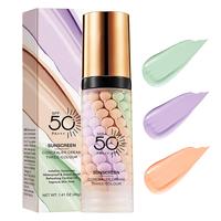 3 In 1Primer for Face Before Makeup,Sunscreen Isolation Cream, SPF 50, One Step Color Corrector Face Primer, Blurs Imperfecti...