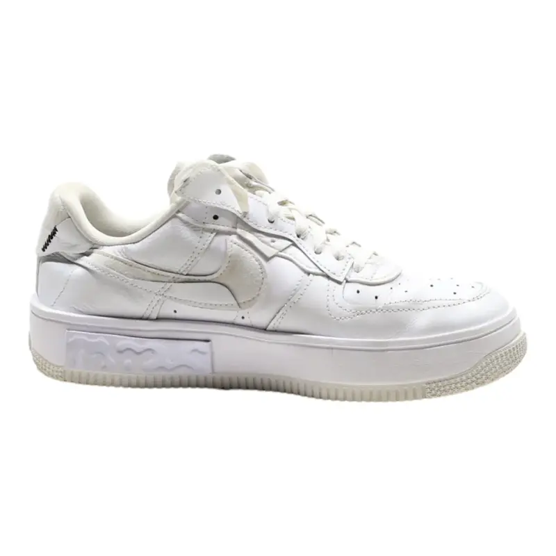 NIKE Air Force 1 Sneaker Trainers White Leather Womens UK 6.5