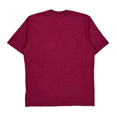 Carhartt T-Shirt - Large Burgundy Cotton Blend