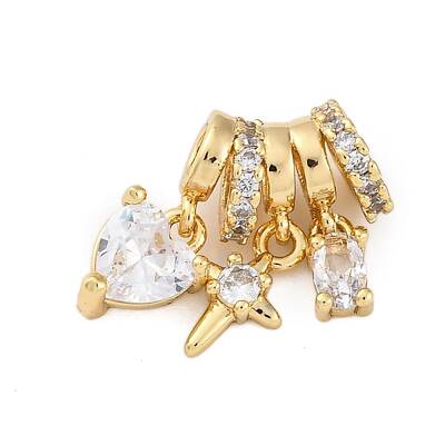 Brass Micro Pave Cubic Zirconia Pendants