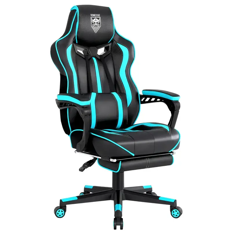 【 Today's flash sale】Vonesse Adult Gaming Chair, High Back Computer Chair, Large Gaming Chair with Foot Pedal and Massage...