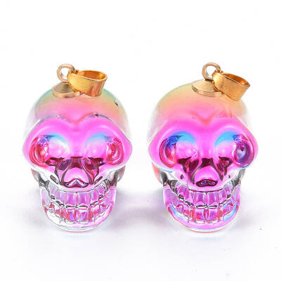 Electroplate K9 Glass Pendants