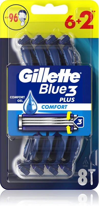 Gillette Blu3 Comfort (6 + 2 pcs)