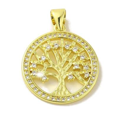 Brass Micro Pave Cubic Zirconia Pendants