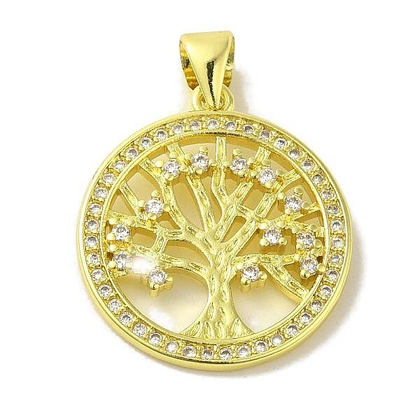 Brass Micro Pave Cubic Zirconia Pendants