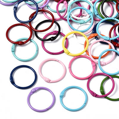 Spray Painted Iron Split Key Rings