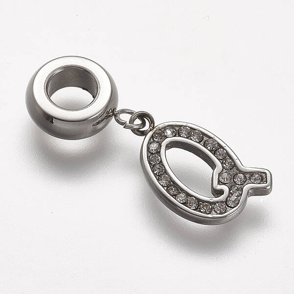 304 Stainless Steel European Dangle Charms