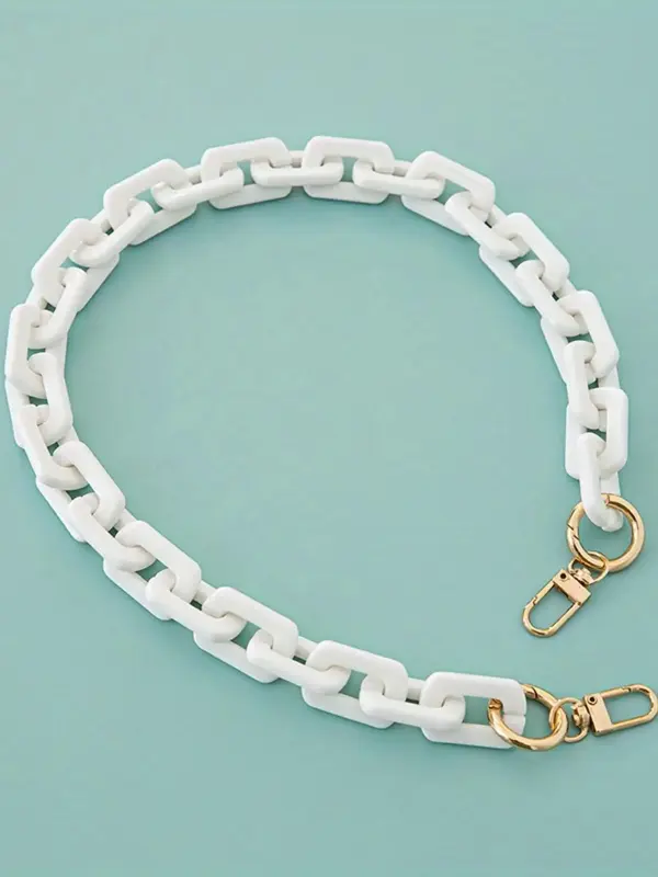 60cm Chain Decor Bag Strap, Fashionable Chain Decorated Shoulder Strap for Women's Bag, Casual Versatile Bag Strap for Daily ...
