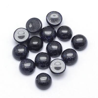 Synthetic Blue Goldstone Cabochons