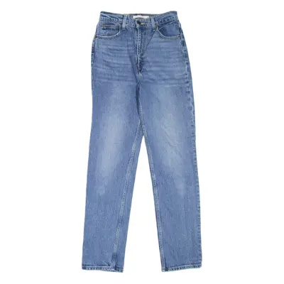 LEVI'S 70'S High BIG E Womens Jeans Blue Regular Straight Stone Wash W26 L31