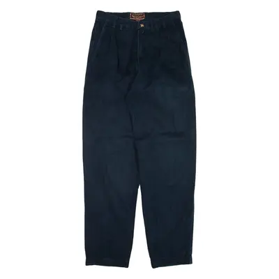 MARLBORO Trousers Blue Relaxed Tapered Mens W26 L32