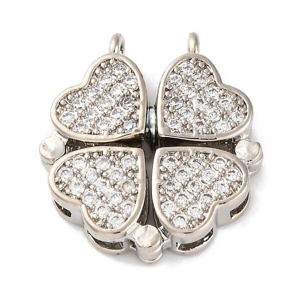 Brass Micro Pave Cubic Zirconia Pendants