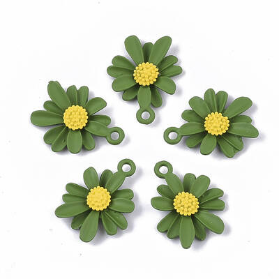 Spray Painted Alloy Pendants
