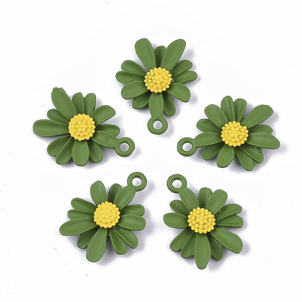 Spray Painted Alloy Pendants