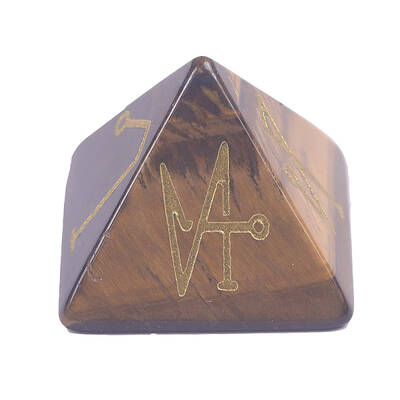 Pyramid Reiki Natural Tiger Eye Display Decorations