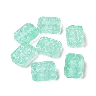 Transparent Spray Painted Glass Beads