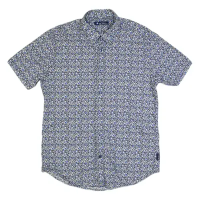 BEN SHERMAN Mens Shirt Blue Floral L