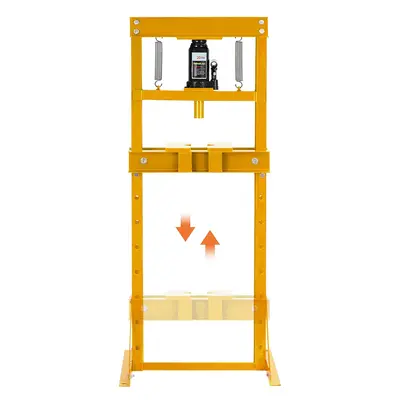 Garvee 20 Ton Hydraulic Shop Press Heavy Duty H-Frame Floor Bearing Press with Steel Plates Adjustable Bed for Garage Metalwo...