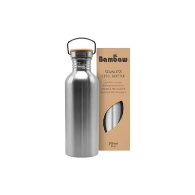 bambaw Stainless Steel Water Bottle, 500 ml