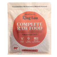 King Lou Complete Raw Food Freeze Dried Raw - Beef Food for Dogs and Cats, 100% USA, Human Grade Raw, AAFCO Approved Complete...