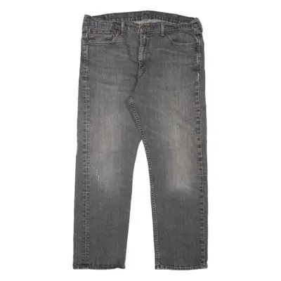 LEVI'S 505 Jeans Mens Grey Regular Straight Stone Wash W37 L30