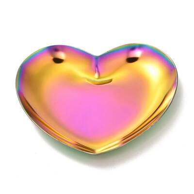 Heart 430 Stainless Steel Jewelry Display Plate