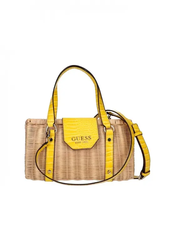 Guess, Paloma, fabric bag, yellow, for women