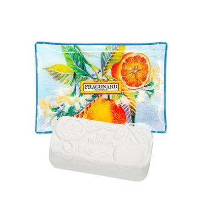Fragonard Bel Oranger Soap and Soap Holder