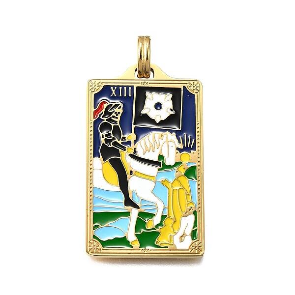 Tarot 304 Stainless Steel Enamel Pendants