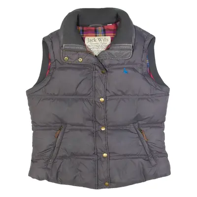 JACK WILLS Down Insulated Womens Puffer Gilet Grey UK 12
