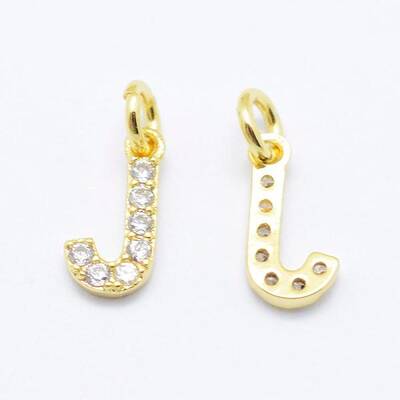 Brass Micro Pave Grade AAA Cubic Zirconia Charms