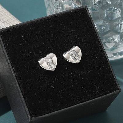 Rack Plating Brass Micro Pave Clear Cubic Zirconia Stud Earrings
