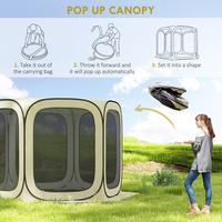 Outsunny 11 x 11ft Pop Up Screen Tent, Portable Camping Gazebo Canopy Screen House with UPF50+ Oxford Cloth and Carry Bag for...