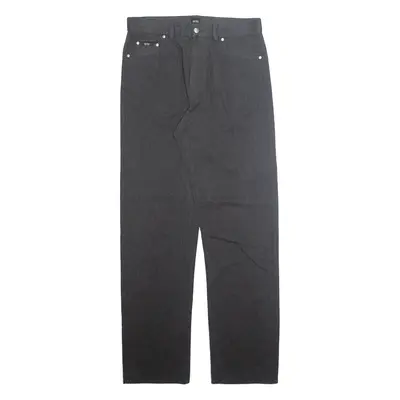HUGO BOSS Mens Trousers Grey Regular Straight W34 L34