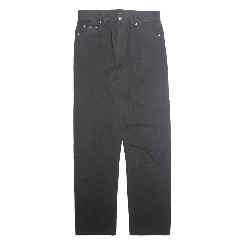HUGO BOSS Mens Trousers Grey Regular Straight W34 L34